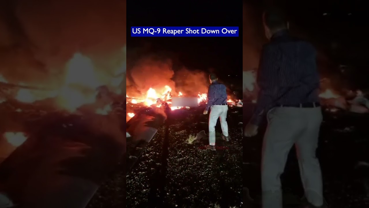 US MQ-9 Reaper Shot Down In Iraq During Iranian Missile Strike!!