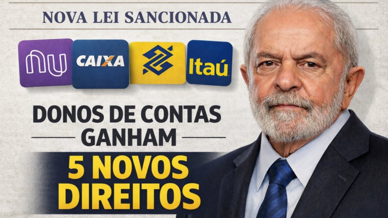 NOVA LEI SANCIONADA PARA CLIENTES do Nubank, Caixa Econômica, Banco do Brasil, Itaú