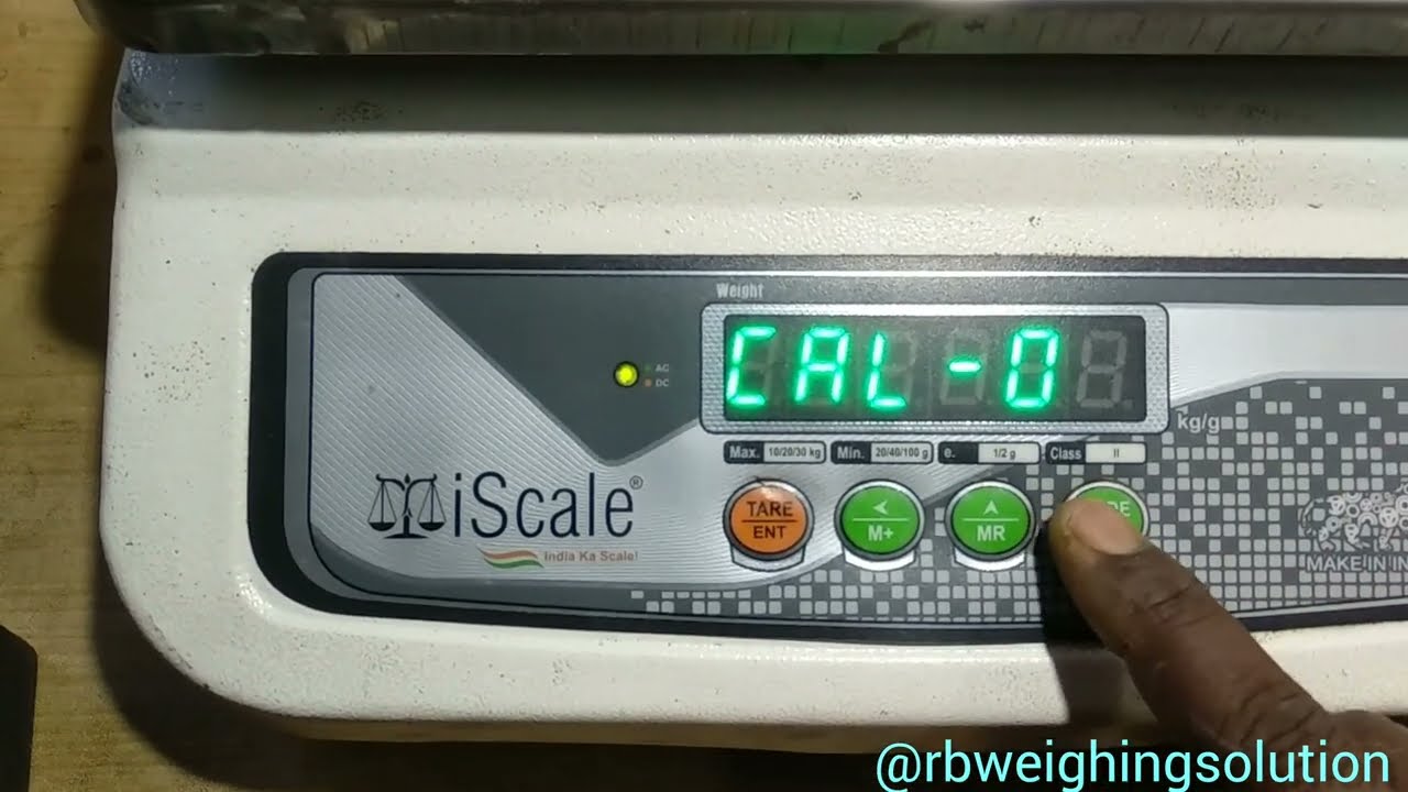 iScale Weight Machine Settings & Calibration || Weighing Scale Calibration @rbweighingsolution
