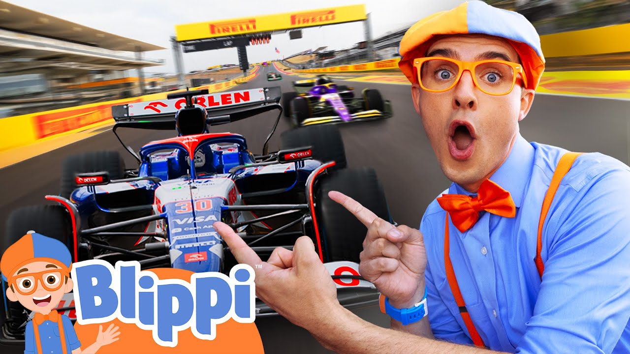 Blippi Rides a Real Formula 1 Race Car! 🏎️ | Vroom Vroom Vehicle Show | Educational Videos for Kids