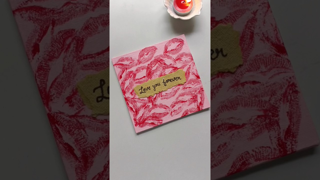 DIY cute gift ideas ✨💋#canvaspainting #kisses