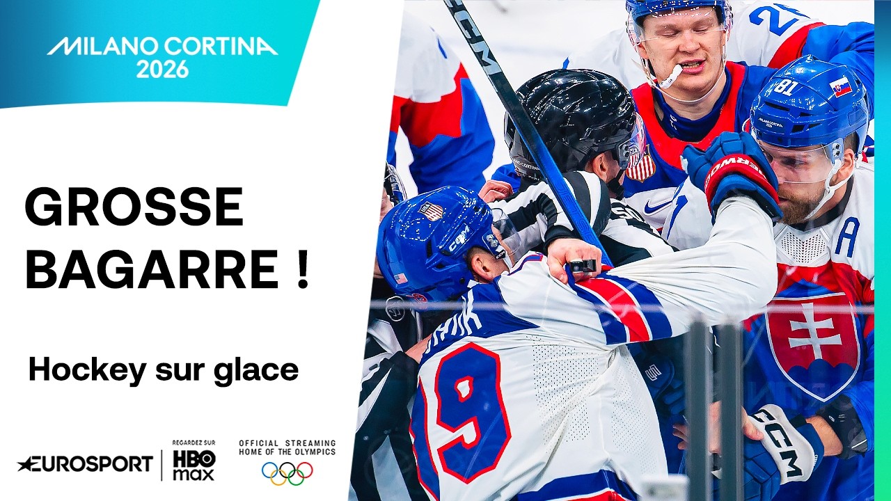 JO 2026 - GROSSE BAGARRE ! Quand Américains et Slovaques en viennent aux mains en hockey sur glace