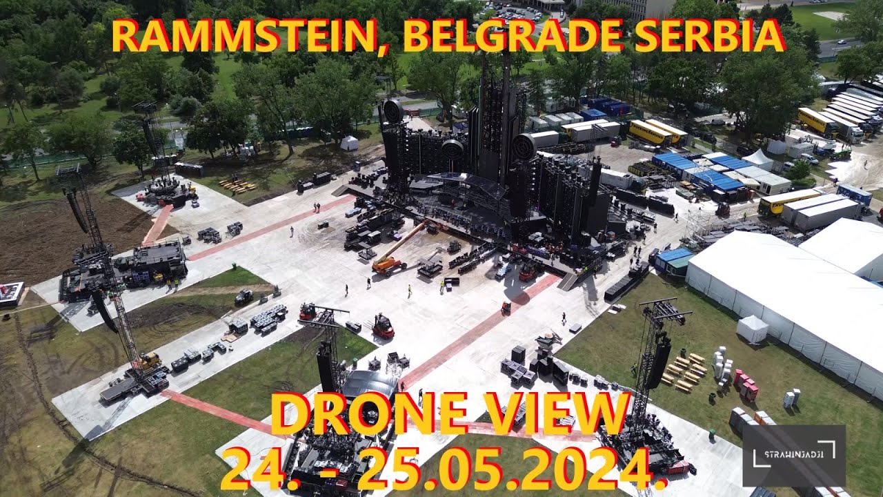 Rammstein Stage - DRONE VIEW The Day Before - Belgrade, Serbia 4K 2024