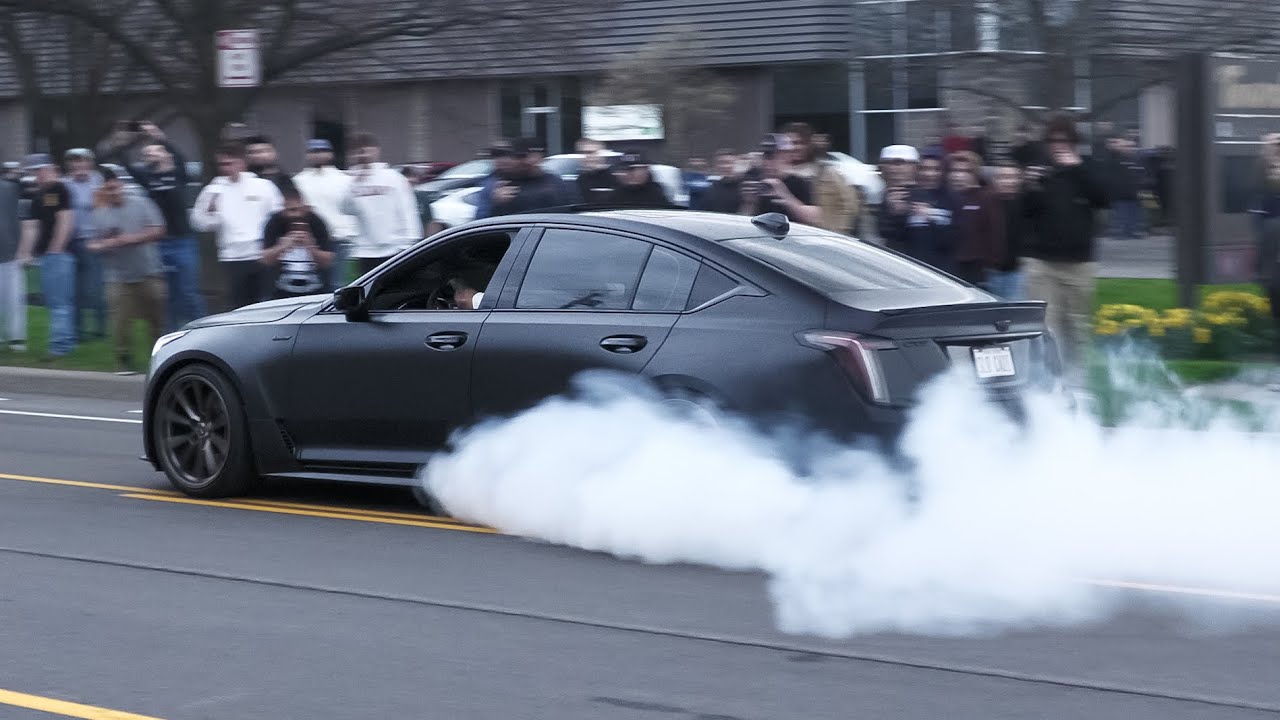 Cars Accelerating & Doing Burnouts Leaving a Car Show! | Titan Motorworks Open House 4/25/25