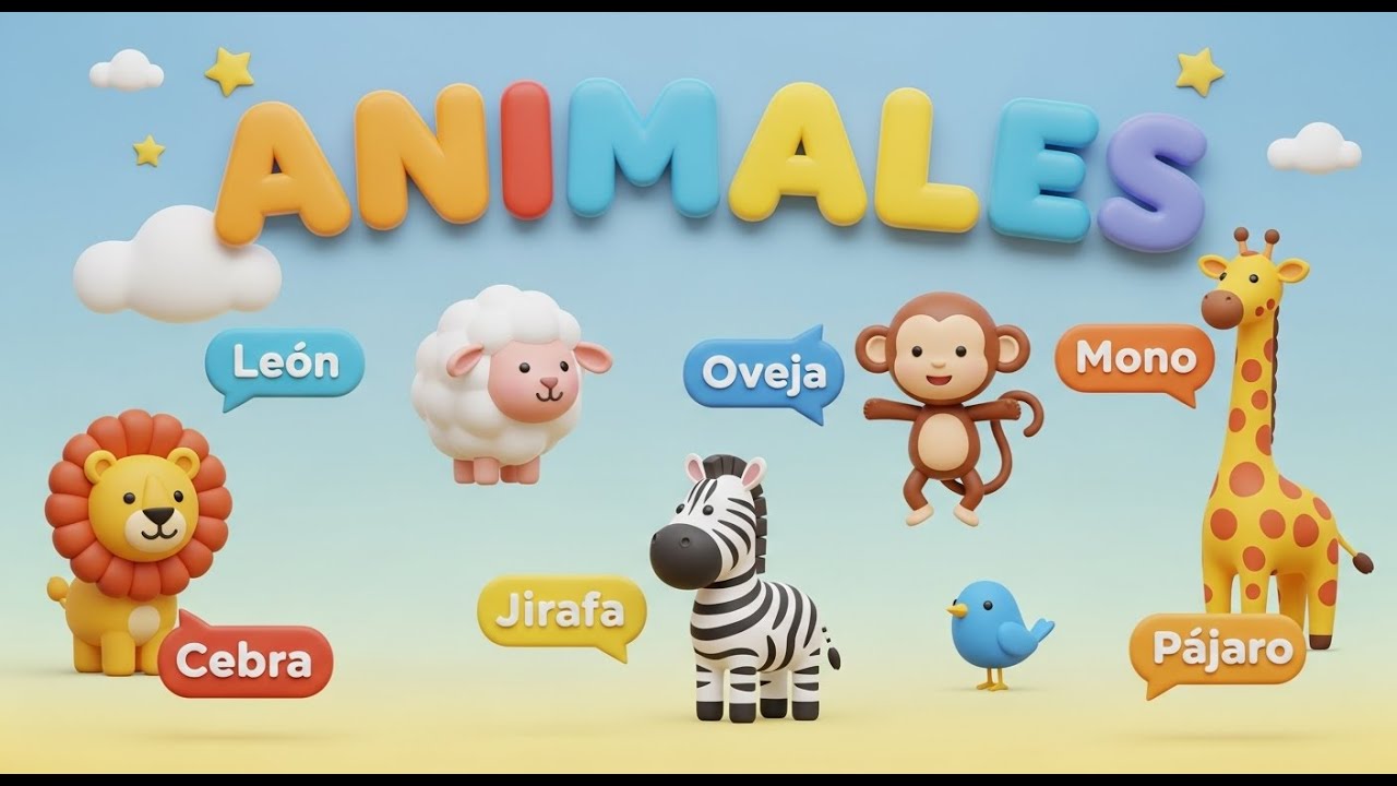Aprende los Animales 🐾🎶 | Nombres y Sonidos para Niños