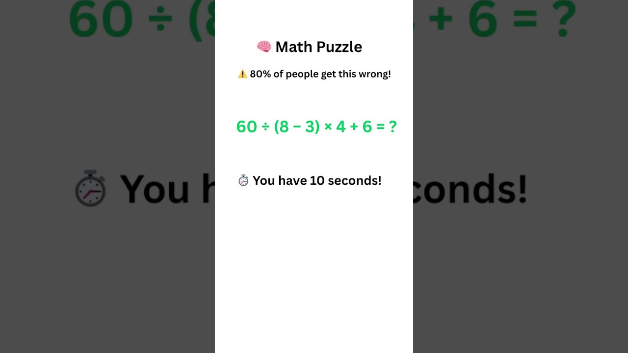 Only Smart People Get This Right! | 80% Wrong Answer