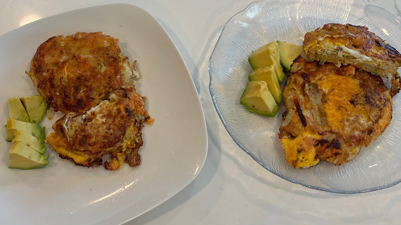 Breakfast recipe Potato/ Cabbage Carrot / Egg 
