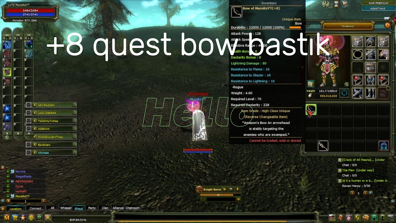 Agartada +8 quest bow bastık@OfficialNTTGame @KnightOnlineNTTGame