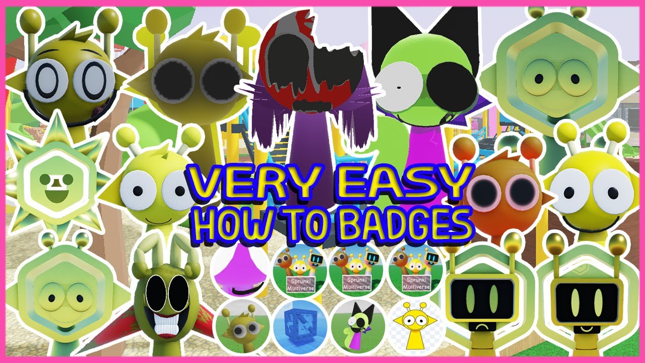 Roblox - Gamepass And How to get ALL NEW 8 Badges & Morphs in 3D SPRUNKI RETROPLAY  [ Valentines  ]