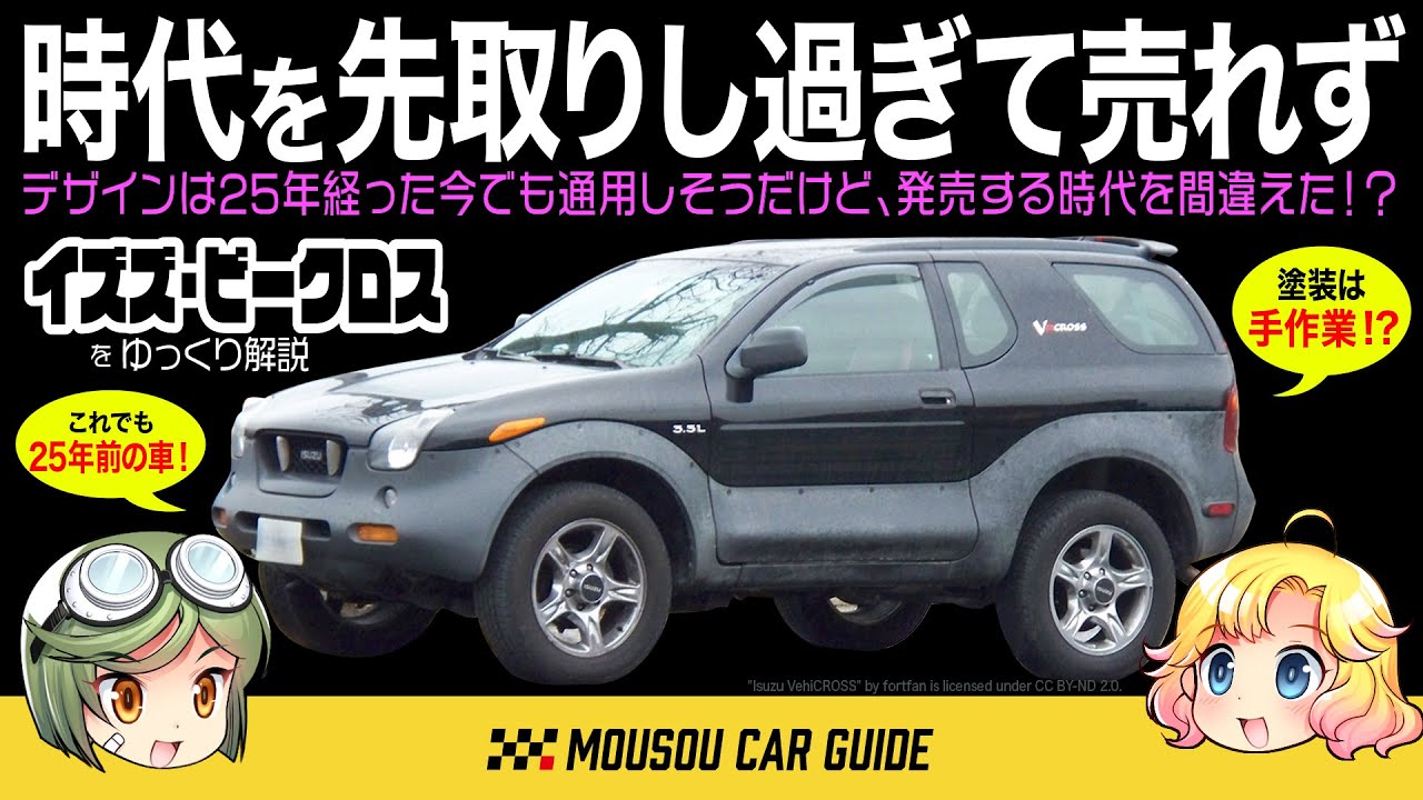 【珍車】いすゞ・ビークロスは発売時期を25年間違った！？今出したら売れたかも！？コンセプトのまま市販された〜ゆっくり解説