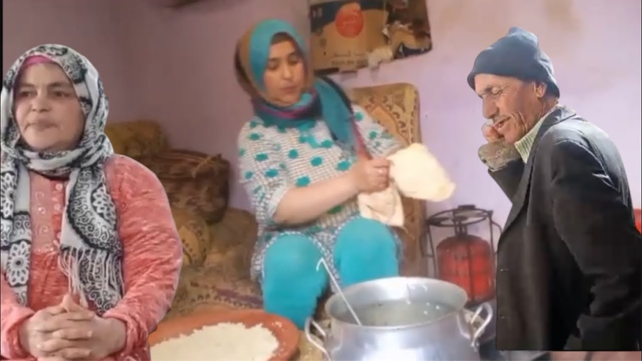 في البادية :اجواء رمضان 🌙 تشها لينا كسكس بي بزفور وطفز🤭وحلف لمكان على طبلة لفطور لفطر