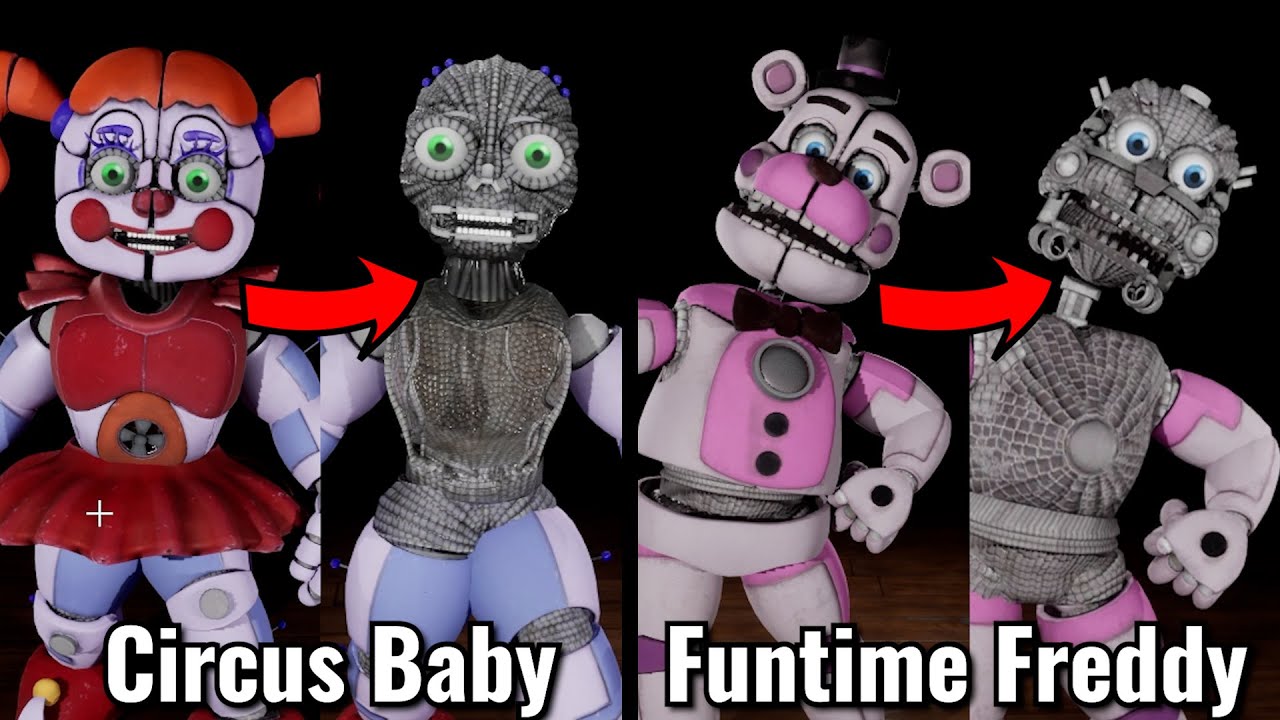 Taking Apart Sister Location (FNAF: Help Wanted 2) Animatronics To See What Is Inside Part 2