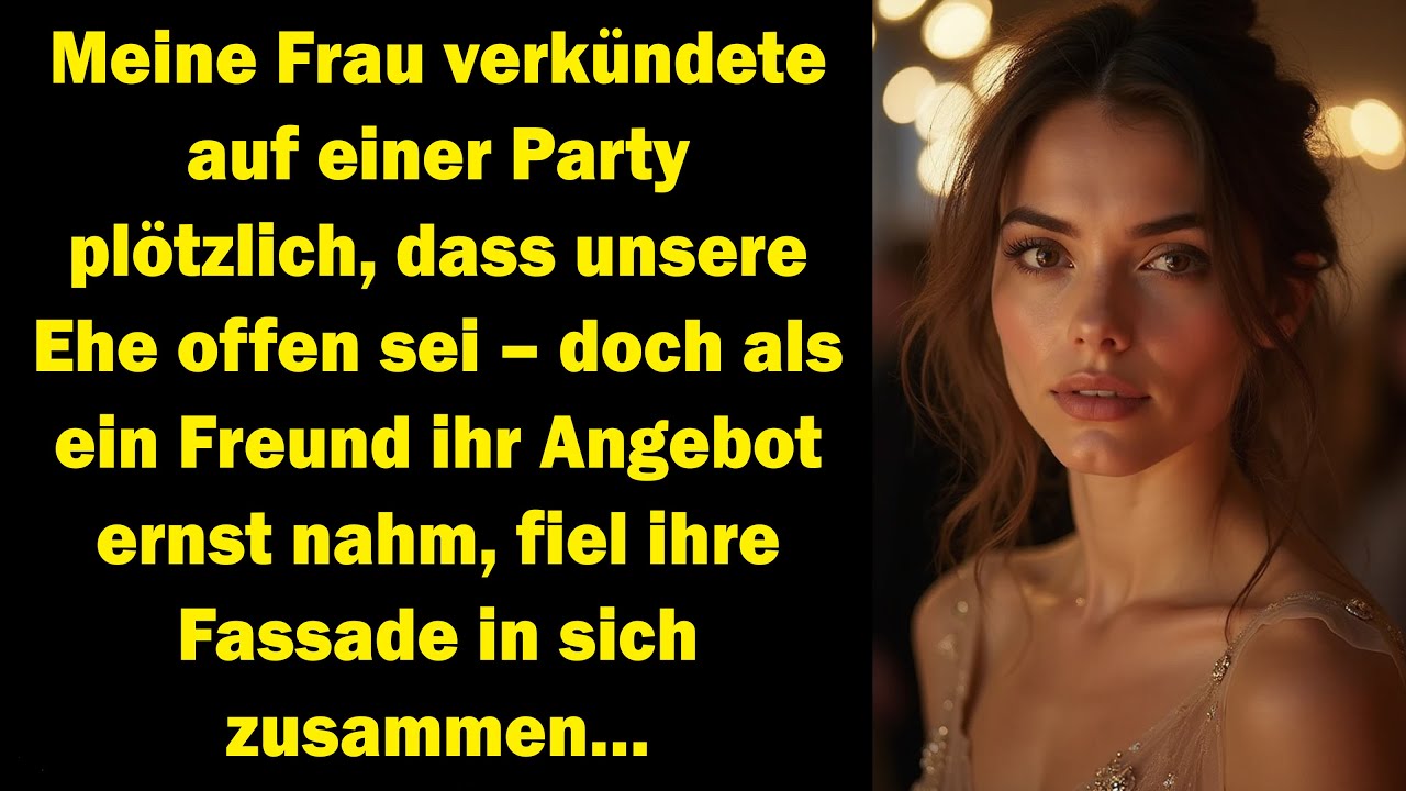 Meine Frau erklärte auf der Party unsere Ehe für offen – bis ein Freund wirkliches Interesse zeigte