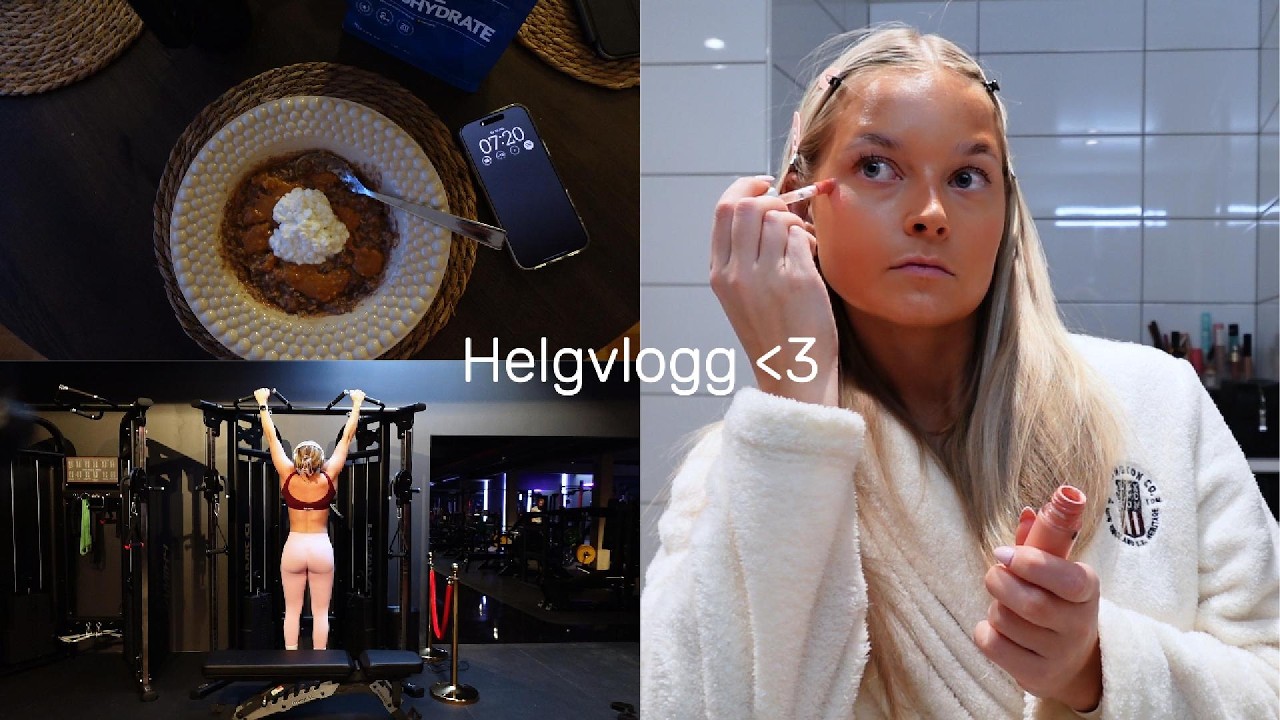 Helgvlogg - gym, sminkrutin, snack!