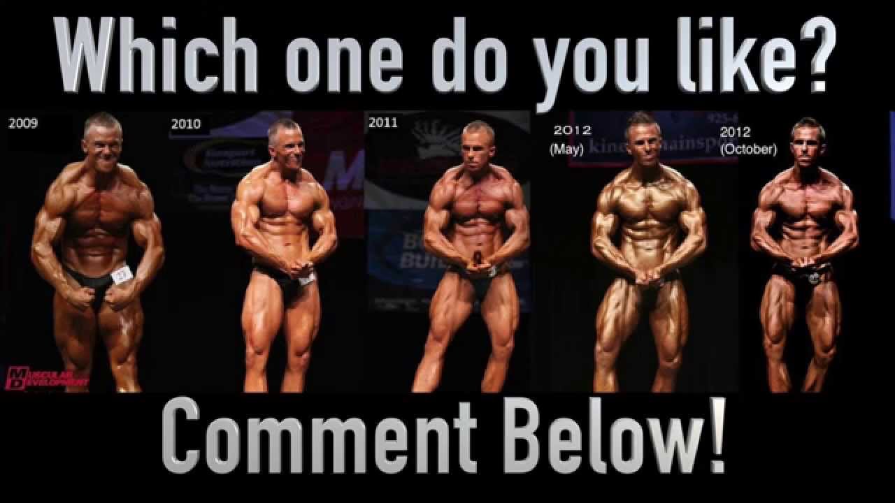 Bodybuilding transformation over 5 competitions