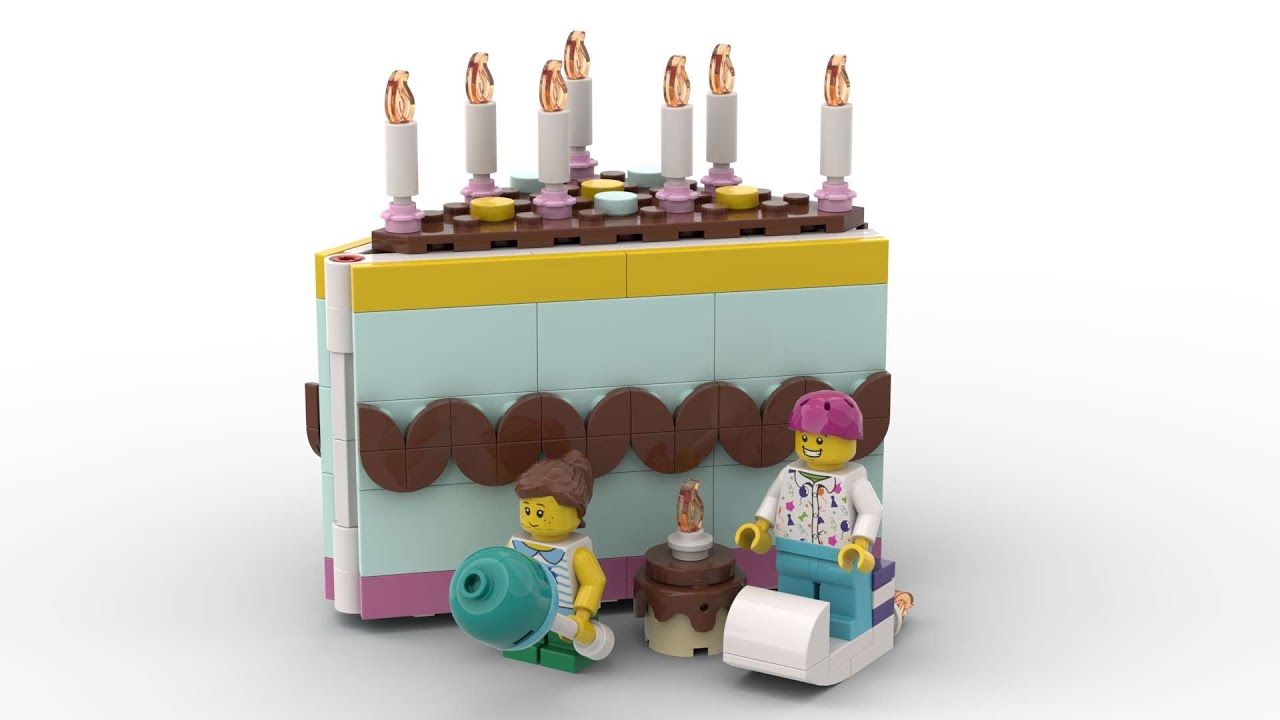 Lego 40641 Birthday Cake Speed Build Studio Bricklink LDD by PLegoBB