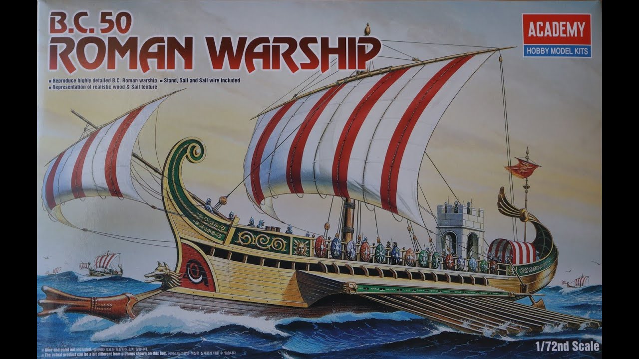 B.C. 50 Roman Warship 1/72 scale - Academy- Unboxing