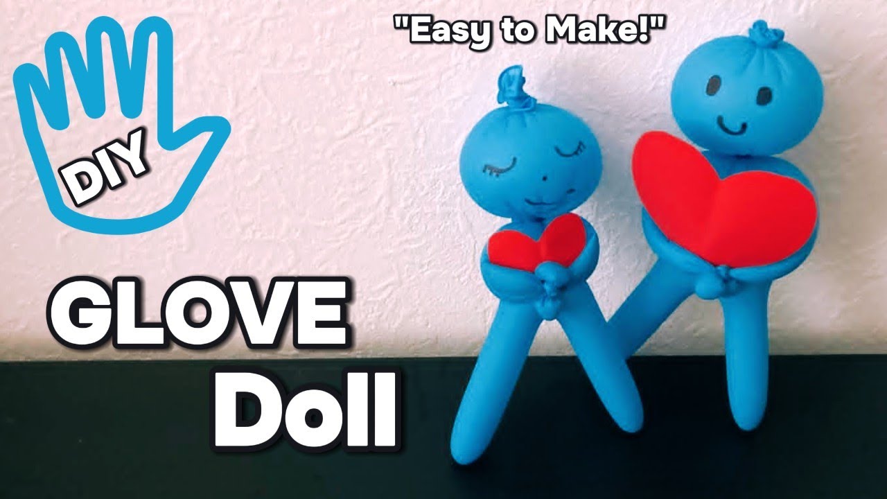 🧤 DIY Glove Doll Valentine 💝 | Make a Doll from a Plastic Glove | Tutorial