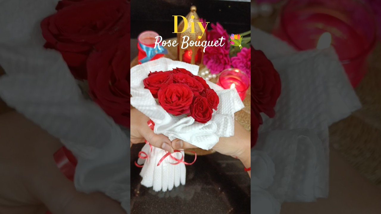 Diy Roses Bouquet 💐#happyroseday 🌹#shorts #valentinesday #love #life #craft #diy#youtubeshorts#rose