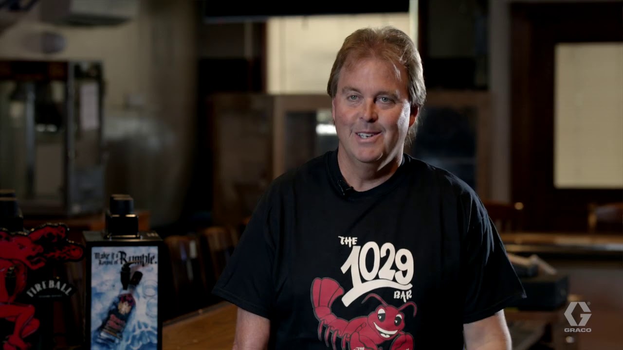 Restaurant Sanitizing using Graco SaniSpray at the 1029 Bar