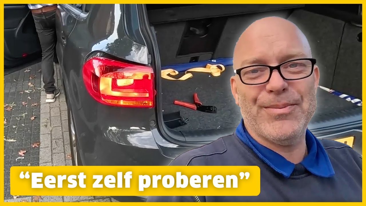 ROBERT repareert Volkswagen met kapot achterlicht | ANWB Wegenwachtvlogs
