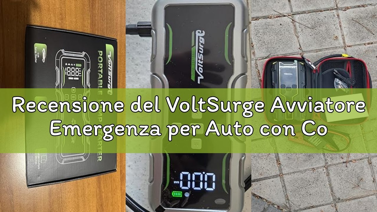 Recensione del VoltSurge Avviatore Emergenza per Auto con Compressore 160PSI, 7000A Booster Avviamen