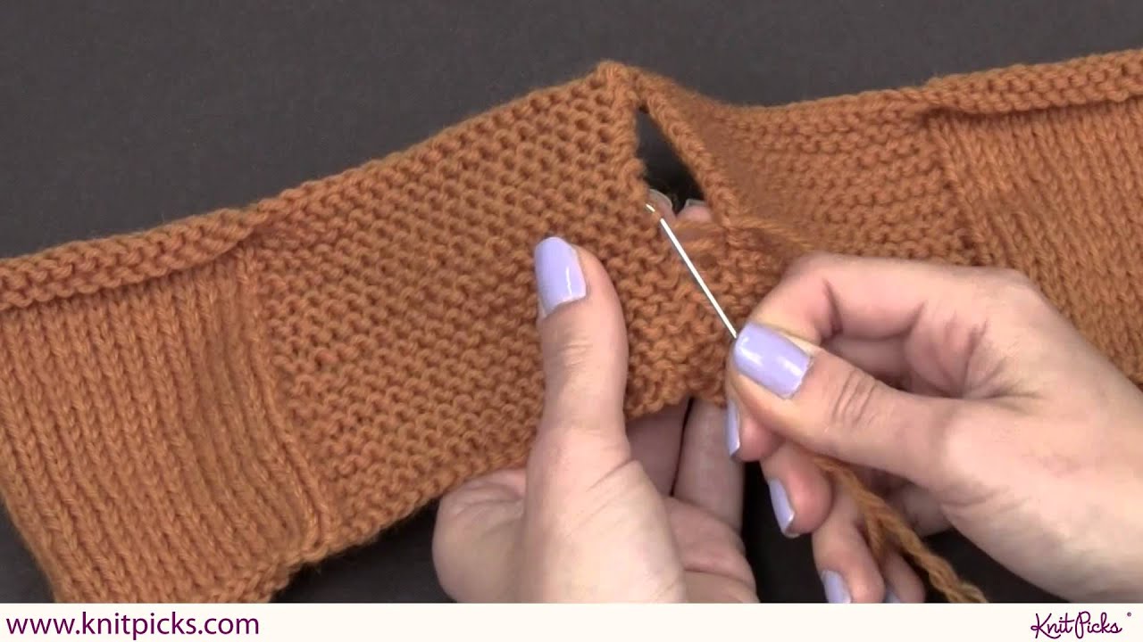 How to Seam on Garter Stitch - Knitting tutorial