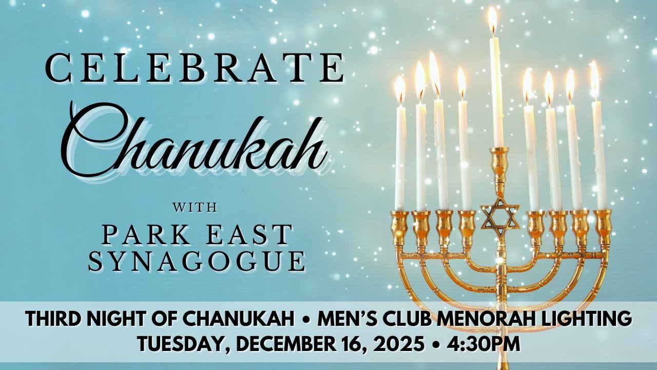Third Night of Chanukah - Men's Club Menorah Lighting
