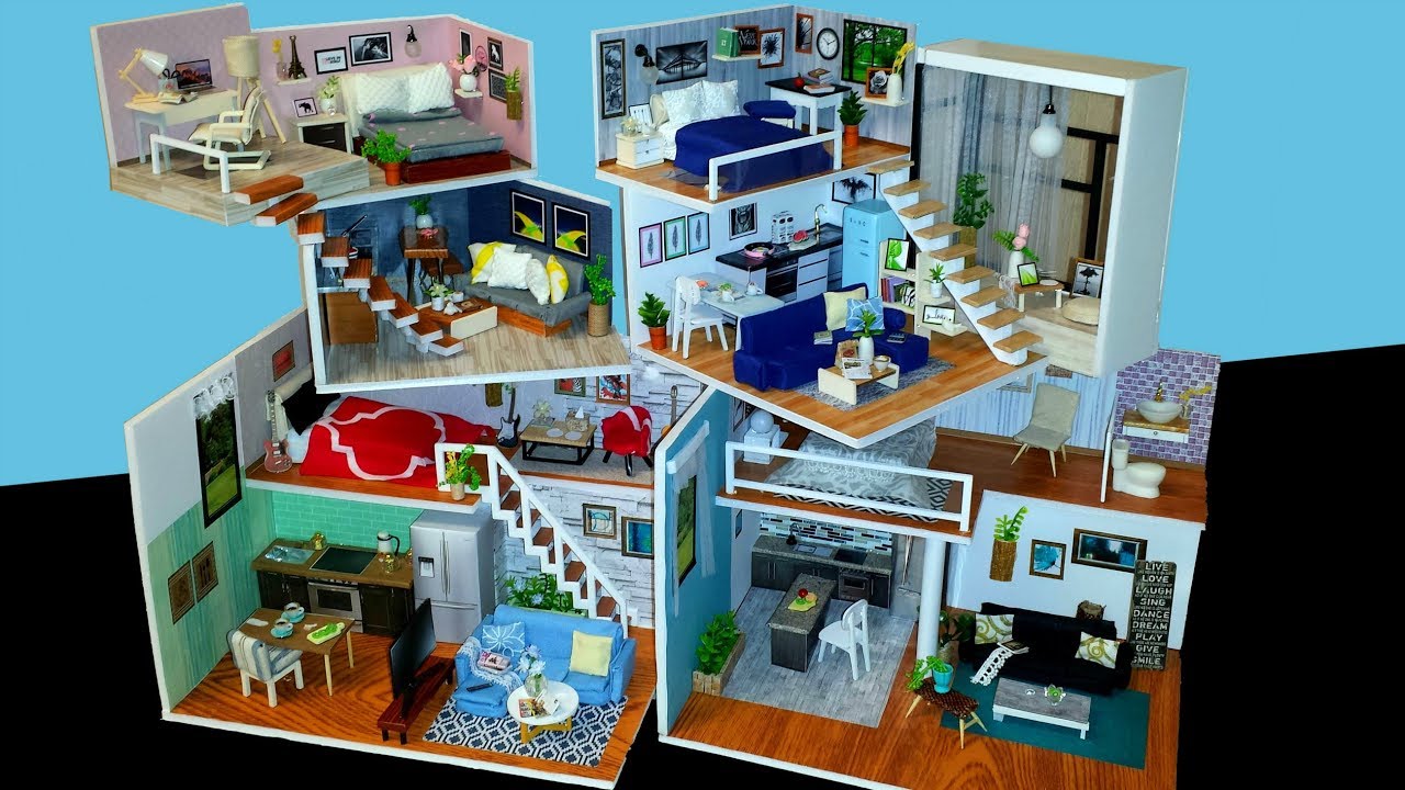 4 DIY Miniature Dollhouses