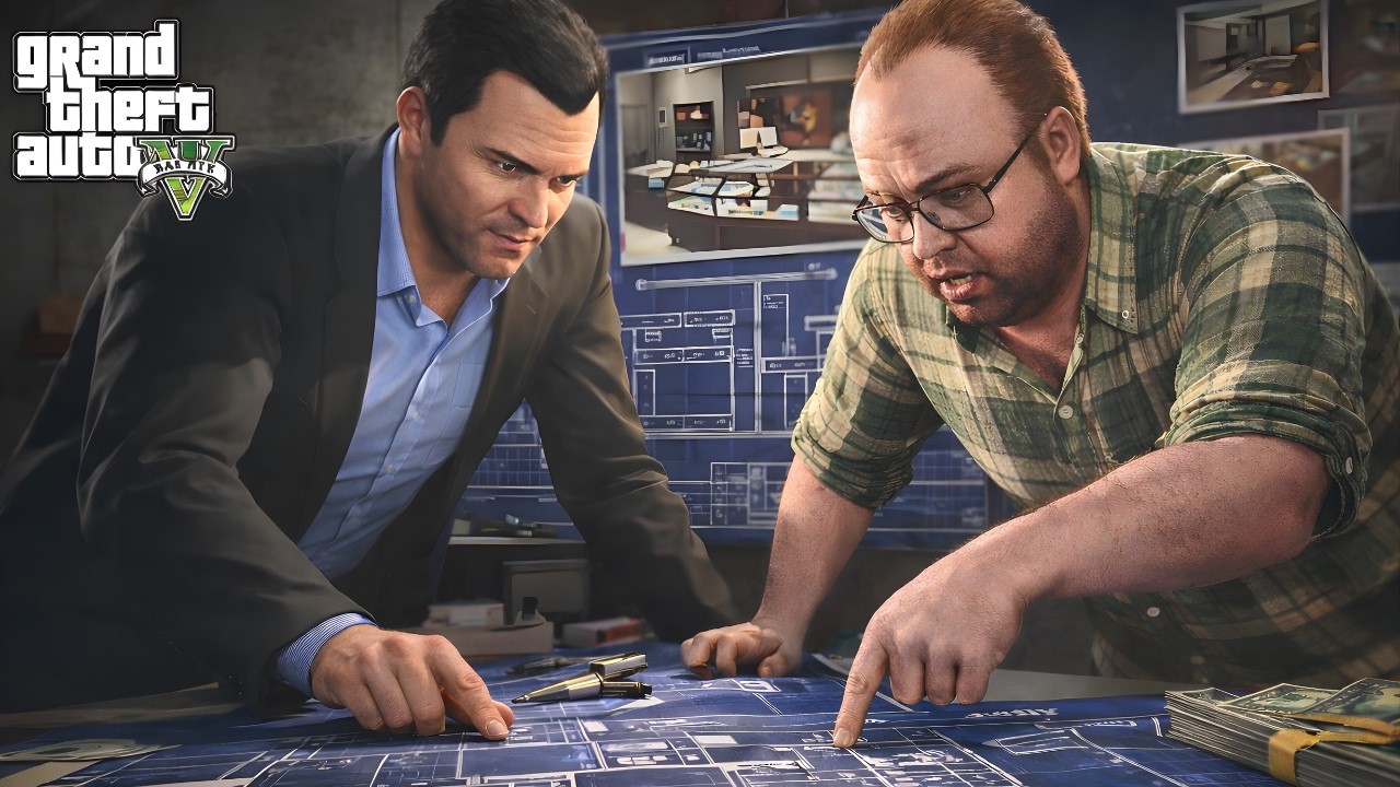 GTA 5 Jewelry Store Heist Planning Mission | Michael & Lester Full Setup
