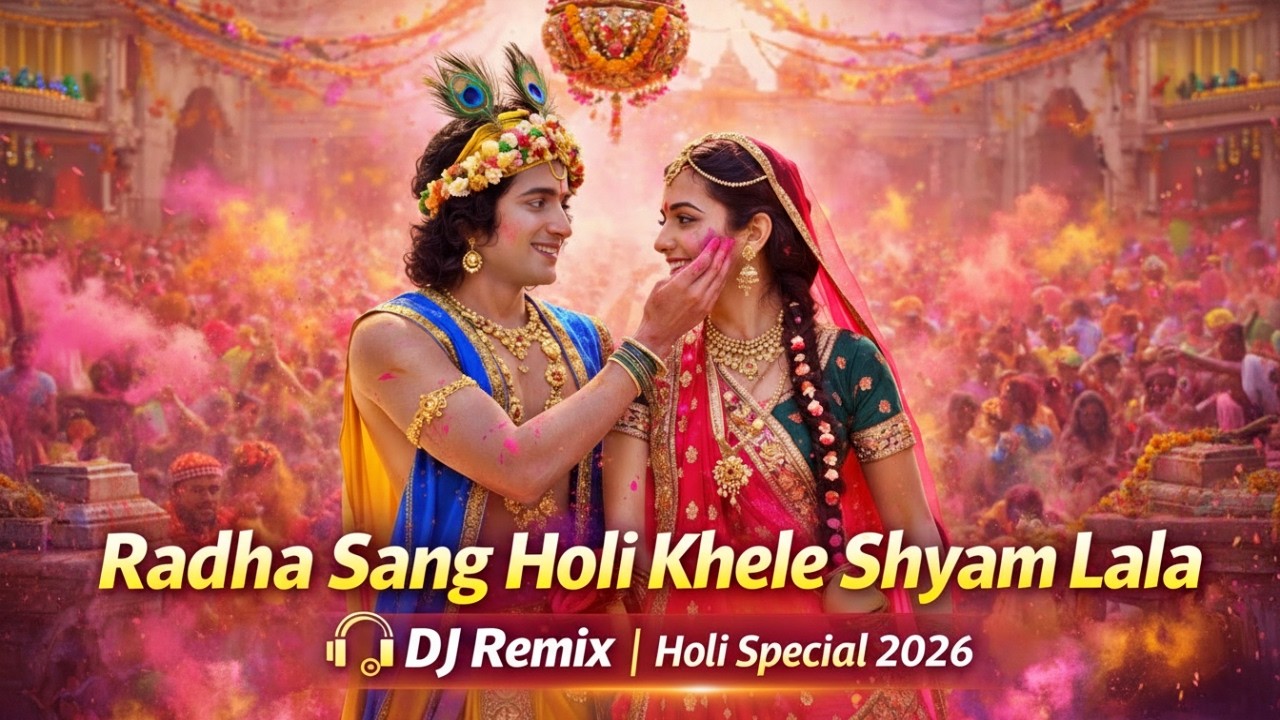 Radha Sang Holi Khele Shyam Lala 🎧 DJ Remix | Holi Special 2026 | Radhe Krishna Mix