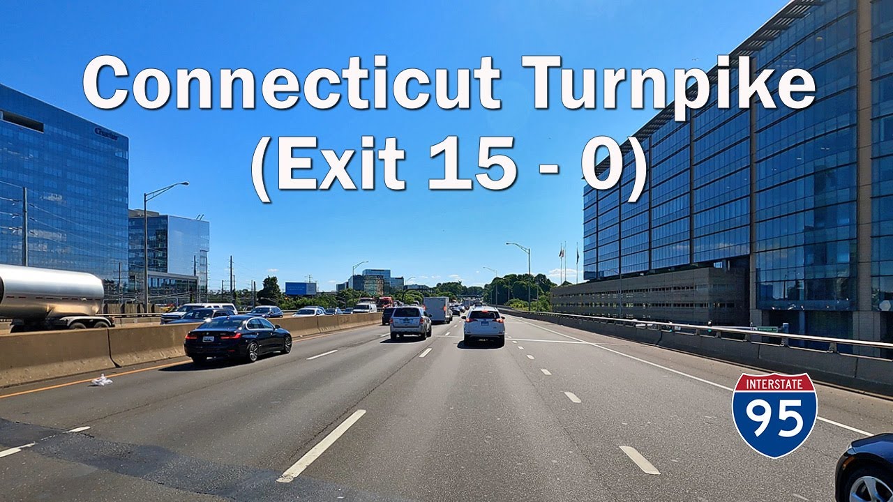 4K I-95 Southbound Norwalk CT to I-287 (Connecticut Turnpike)  i95