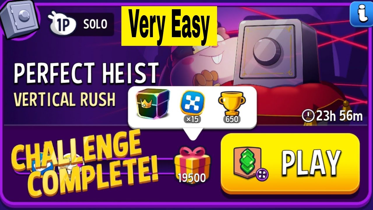 Vertical rush super sized perfect heist solo challenge | match master solo today