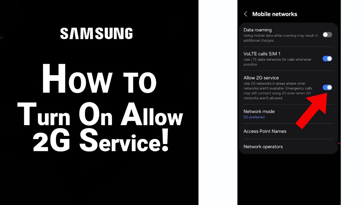 How to Turn On Allow 2G Service on Samsung [NEW]