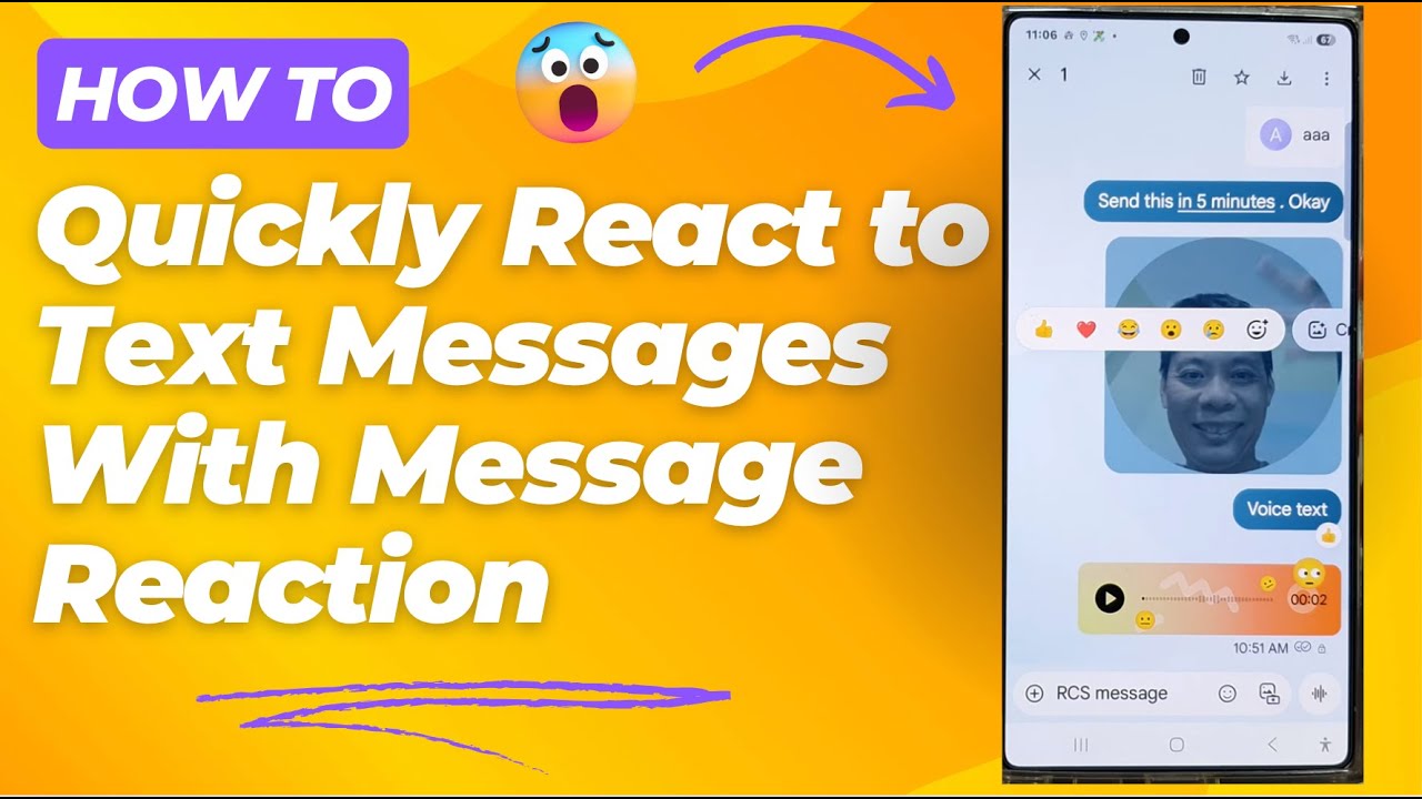 💬 How to Quickly React to Text Messages with Tapback/Message Reaction on  Galaxy S25/S25+/Ultra 🔥