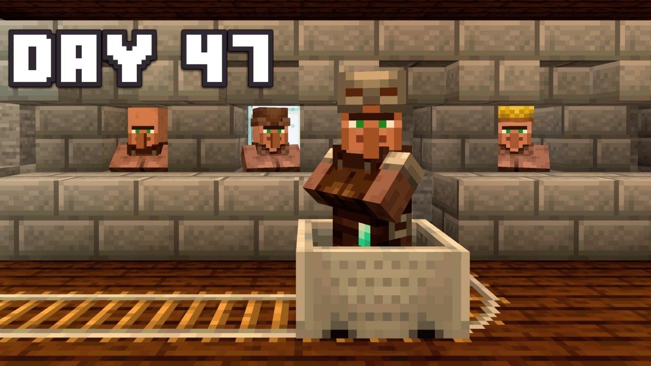 Moving All My Villagers | Daily Minecraft Challenge