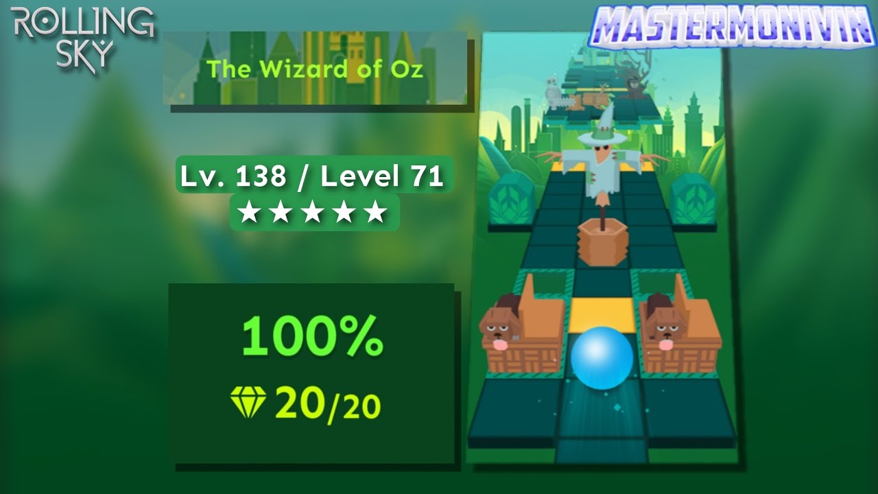 「Rolling Sky」The Wizard of Oz | Level 71 ★★★★★ | MasterMonivin