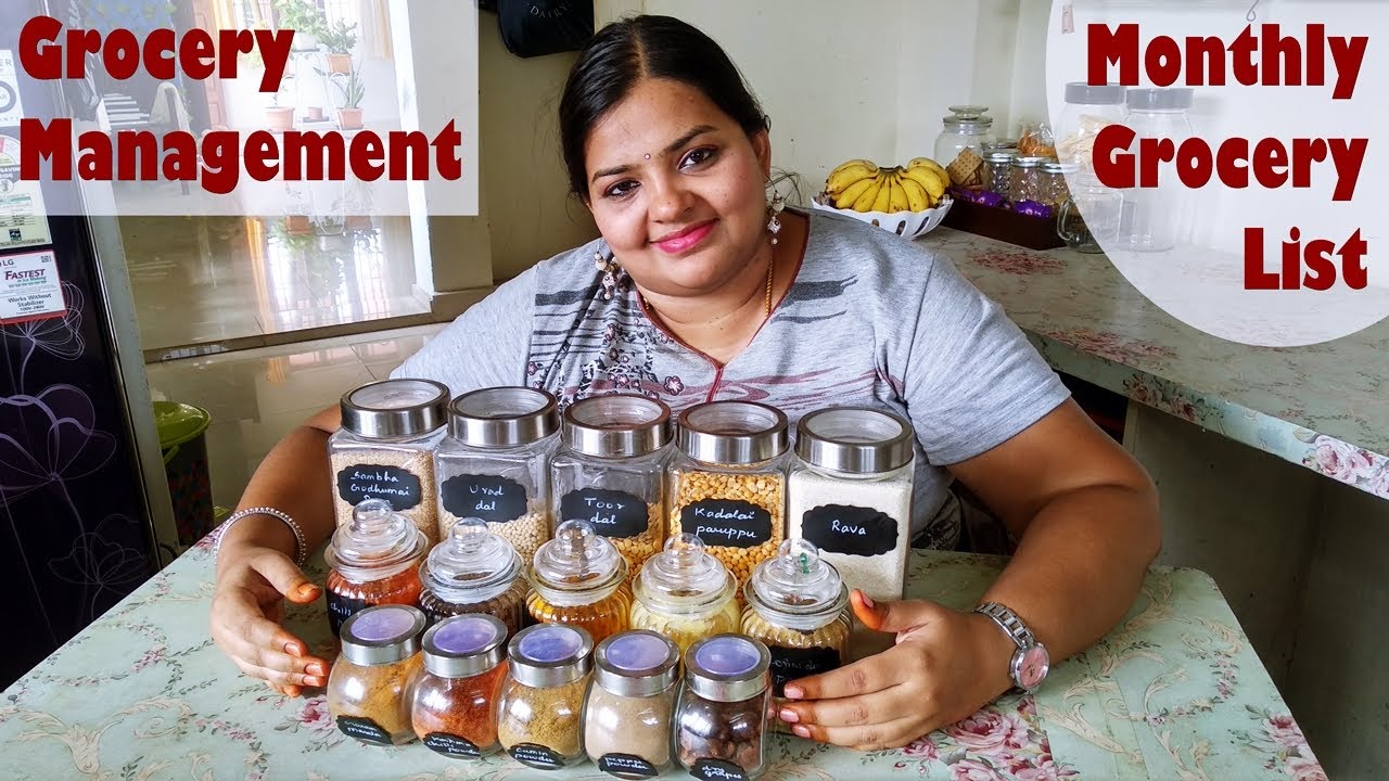 Monthly Kitchen Grocery with Free PDF list | Kitchen Grocery Management in Tamil