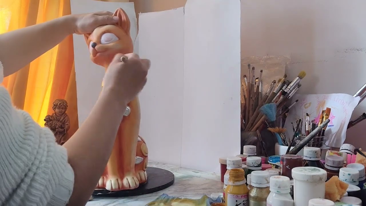 COMO PINTAR GATOS en cerámica