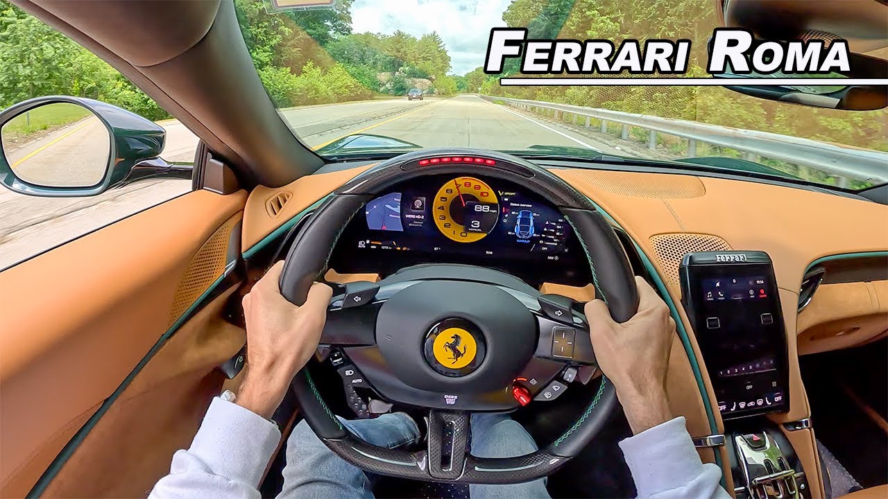Ferrari Roma — 612-сильный V8 Twin Turbo Coffee Run (бинауральное аудио от первого лица)