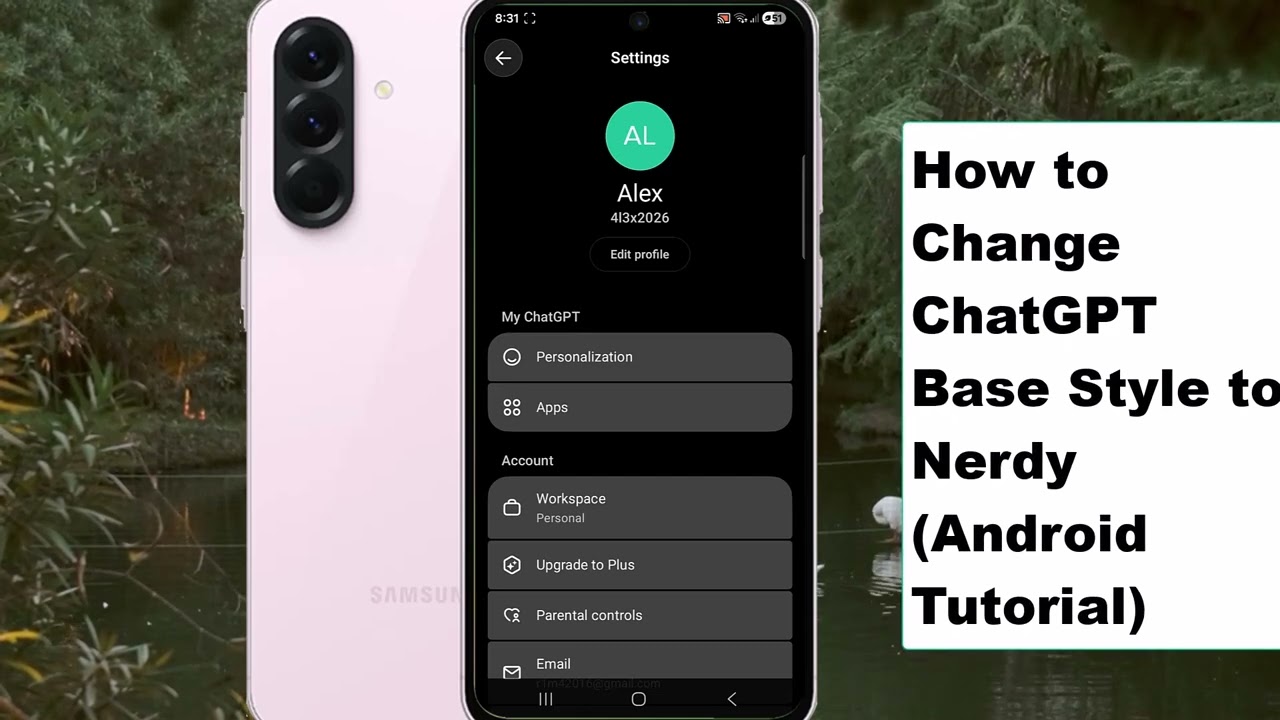 Samsung Galaxy A56: How to Change ChatGPT Base Style to Nerdy (Android Tutorial)