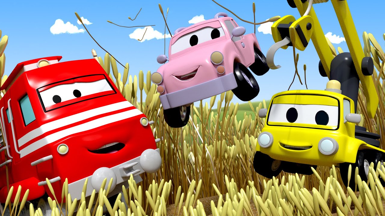 Play Hide and Seek with Harvey The Harvester - Troy The Train of Car City | Train cartoons children
