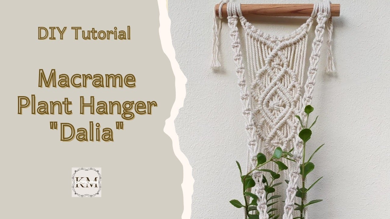 DIY Macrame Plant Hanger with Diamond Pattern Tutorial || New Design
