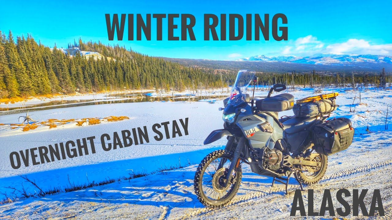 Winter Motorcycle Camping in Alaska – Icy Roads & a Remote Cabin!