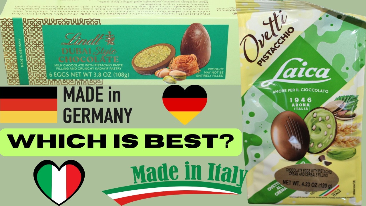 Lindt Dubai Style Chocolate Eggs & Ovetti Laica Chocolate Pistachio Cream Eggs Review