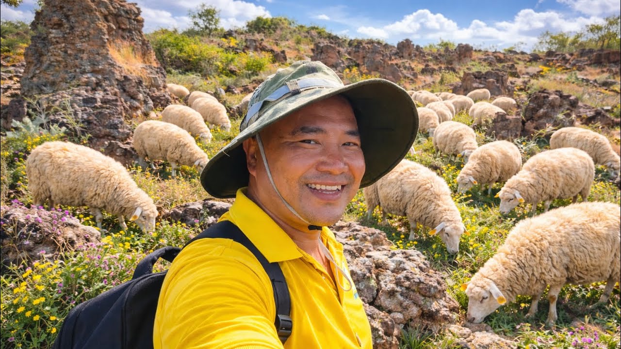 MỘT CHIẾC VIEW CỰC ĐỈNH CHECKING CHĂN CỪU BÃI ĐÁ CỔ KRANG 