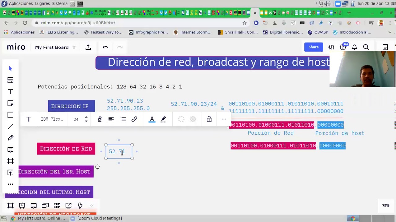 Cálculo de la dirección red, Broadcast y Rango válido de hosts
