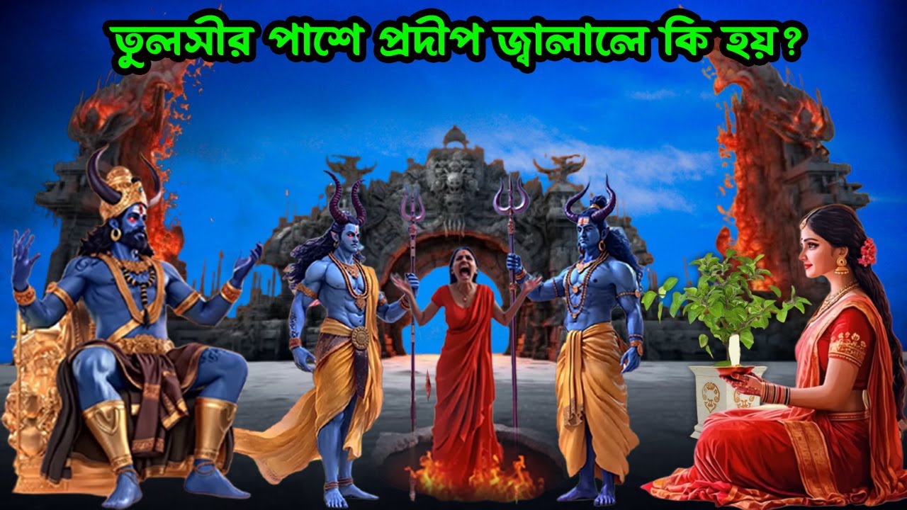 তুলসীর পাশে প্রদীপ জ্বালালে কি হয় ভগবান শ্রী কৃষ্ণ বললেন এর রহস্য। @AdbhutRahasyaTv