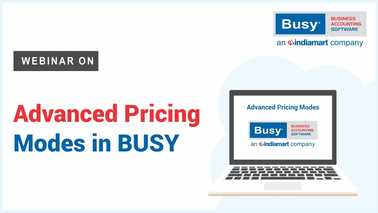 Advanced Pricing Modes in BUSY (English)