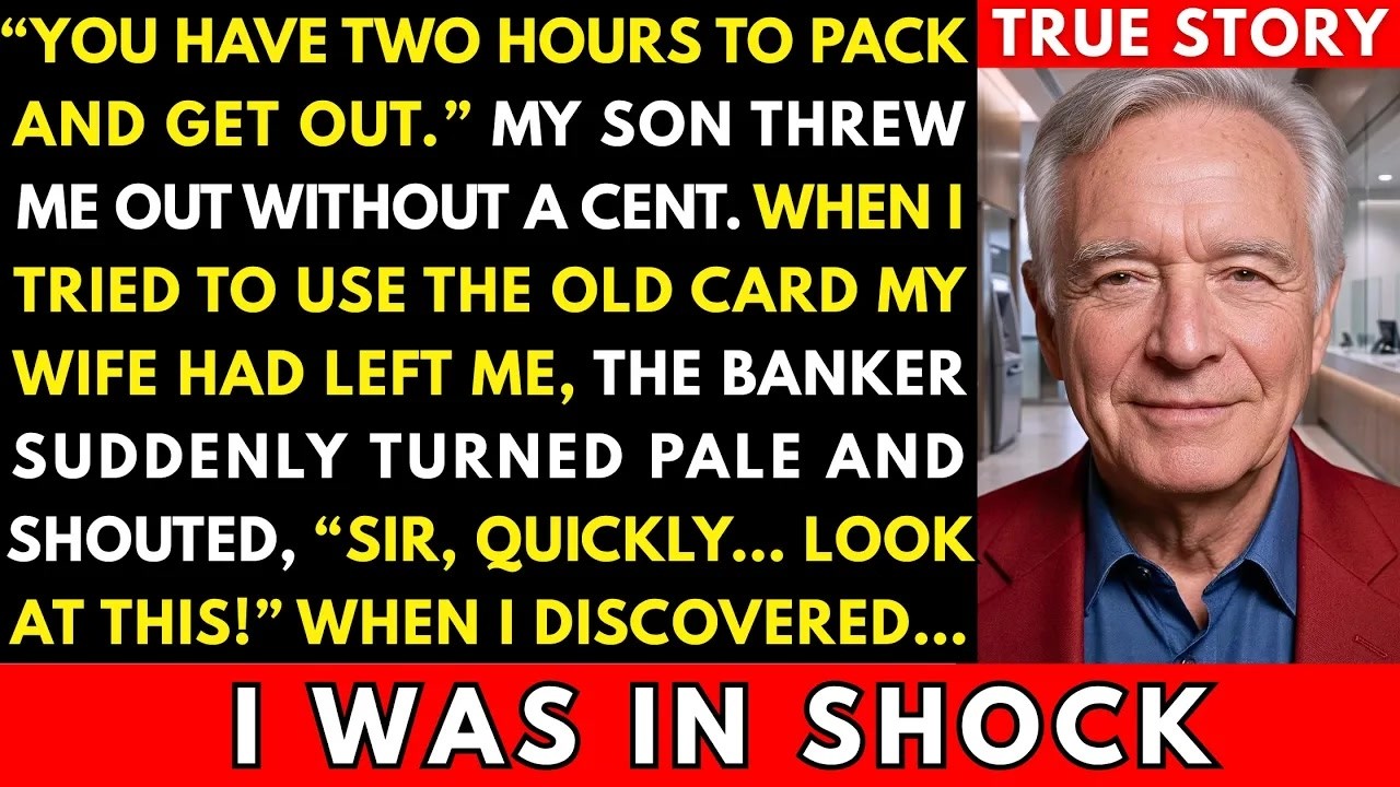 After My Son Kicked Me Out, I Used My Wife’s Old Card  The Bank Panicked — I Was Shocked When…